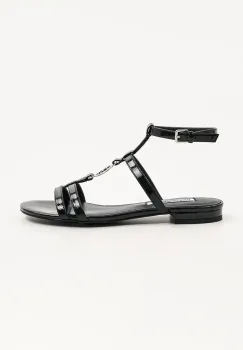 Karl Lagerfeld sandale de piele ALISSO femei, culoarea negru, KL82525 imagine