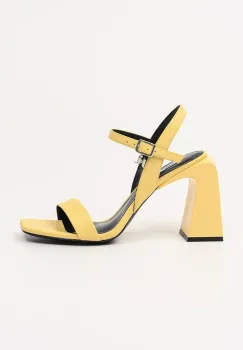 Karl Lagerfeld sandale de piele ASTRA NOVA culoarea galben, KL33124 imagine