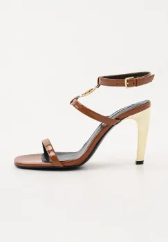 Karl Lagerfeld sandale de piele BELVIA culoarea maro, KL32914 imagine