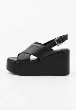 Karl Lagerfeld sandale de piele WENDY culoarea negru, KL33325 imagine