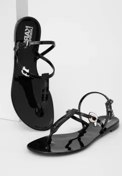 Karl Lagerfeld sandale JELLY femei, culoarea negru, KL80002N imagine