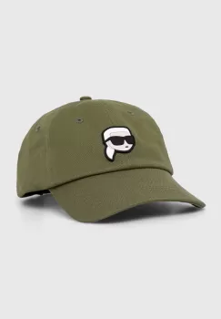 Karl Lagerfeld sapca culoarea verde, cu imprimeu imagine