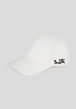 Karl Lagerfeld sapca de baseball din bumbac culoarea alb, uni, A3W33018 imagine