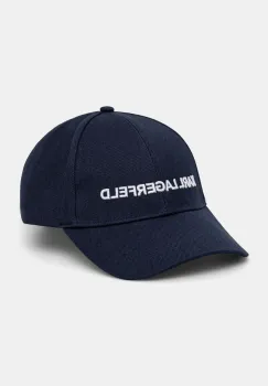 Karl Lagerfeld sapca de baseball din bumbac culoarea albastru marin, cu imprimeu, A1W33071 imagine