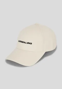 Karl Lagerfeld sapca de baseball din bumbac culoarea bej, cu imprimeu, A3W33023 imagine