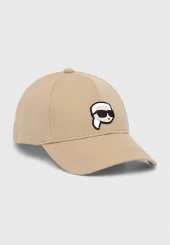 Karl Lagerfeld sapca de baseball din bumbac culoarea negru, cu imprimeu imagine