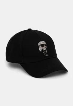 Karl Lagerfeld sapca de baseball din bumbac culoarea negru, cu imprimeu, A2W33062 imagine