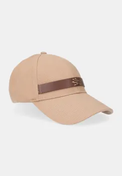 Karl Lagerfeld sapca de baseball din bumbac K/AUTOGRAPH culoarea bej, B1W33010 imagine