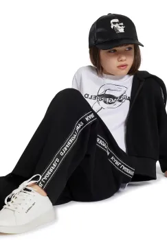 Karl Lagerfeld sapca de baseball pentru copii culoarea negru, Z31009 imagine