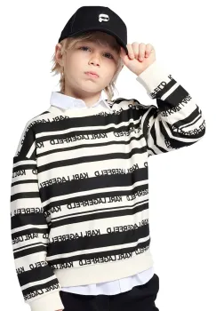 Karl Lagerfeld sapca din bumbac pentru copii culoarea negru, cu imprimeu, Z30398 imagine