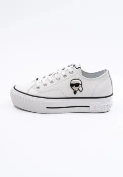 Karl Lagerfeld tenisi de piele KAMPUS MAX NFT femei, culoarea alb, KL60425T imagine