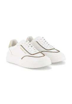 Karl Lagerfeld tenisi din piele copii culoarea alb, Z30981 imagine