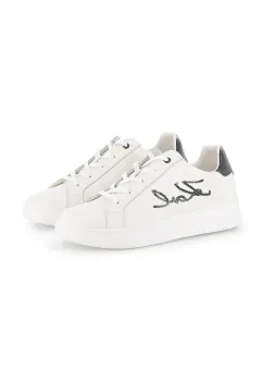 Karl Lagerfeld tenisi din piele copii culoarea alb, Z30982 imagine