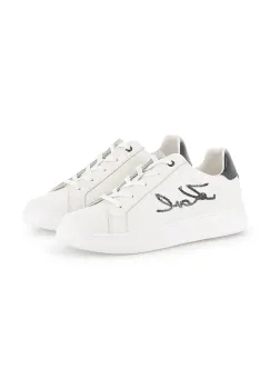 Karl Lagerfeld tenisi din piele copii culoarea alb, Z30982 imagine