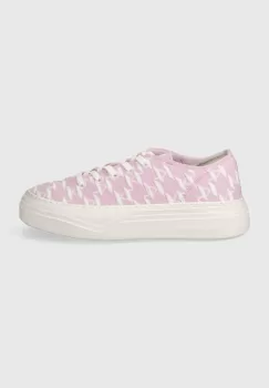Karl Lagerfeld tenisi KONVERT femei, culoarea roz, KL63421 imagine