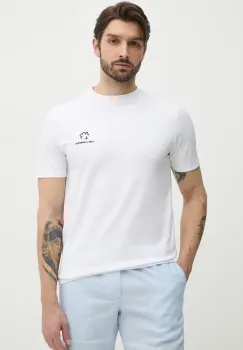 Karl Lagerfeld tricou barbati, culoarea alb, cu imprimeu, 552235.755043 imagine
