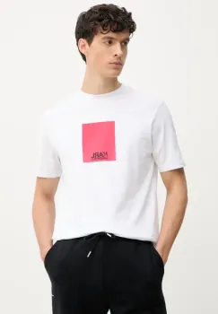 Karl Lagerfeld tricou barbati, culoarea alb, cu imprimeu, 552235.755404 imagine