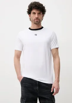 Karl Lagerfeld tricou barbati, culoarea alb, neted, 552235.755032 imagine