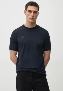 Karl Lagerfeld tricou barbati, culoarea albastru marin, neted, 551221.755750 imagine