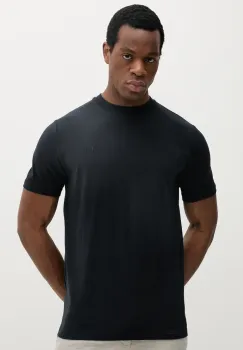 Karl Lagerfeld tricou barbati, culoarea albastru marin, neted, 552221.755750 imagine