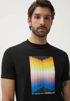 Karl Lagerfeld tricou barbati, culoarea negru, cu imprimeu, 542221.755036 imagine