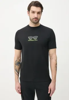Karl Lagerfeld tricou barbati, culoarea negru, cu imprimeu, 552235.755400 imagine
