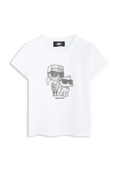 Karl Lagerfeld tricou copii culoarea alb, Z30489 imagine