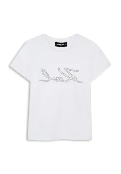 Karl Lagerfeld tricou copii culoarea alb, Z30941 imagine