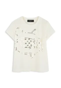 Karl Lagerfeld tricou copii culoarea bej, Z30447 imagine