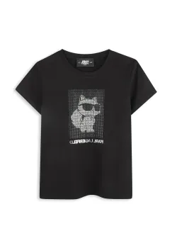 Karl Lagerfeld tricou copii culoarea negru, Z30489 imagine