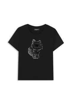 Karl Lagerfeld tricou copii culoarea negru, Z30944 imagine