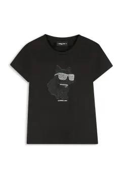 Karl Lagerfeld tricou copii culoarea negru, Z30945 imagine