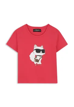 Karl Lagerfeld tricou copii culoarea roz, Z30942 imagine
