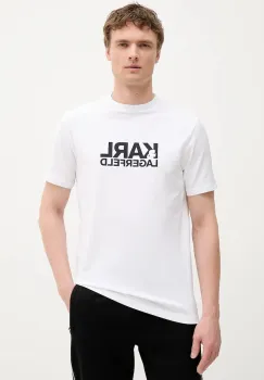 Karl Lagerfeld tricou culoarea alb, cu imprimeu, 553235.755087 imagine