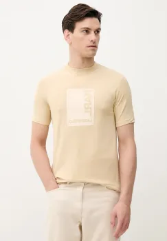Karl Lagerfeld tricou culoarea bej, cu imprimeu, 553235.755038 imagine