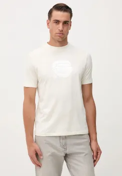 Karl Lagerfeld tricou culoarea bej, cu imprimeu, 554221.755032 imagine