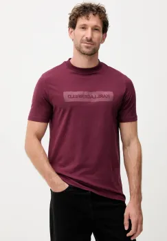 Karl Lagerfeld tricou culoarea bordo, cu imprimeu, 554221.755035 imagine