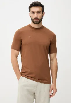 Karl Lagerfeld tricou culoarea maro, uni, 553221.755750 imagine