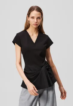 Karl Lagerfeld tricou culoarea negru, A3W17011 imagine