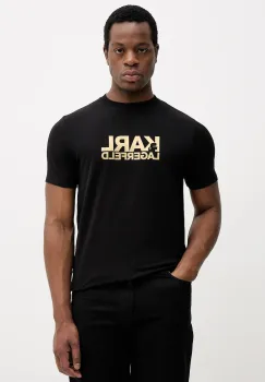 Karl Lagerfeld tricou culoarea negru, cu imprimeu, 554235.755087 imagine