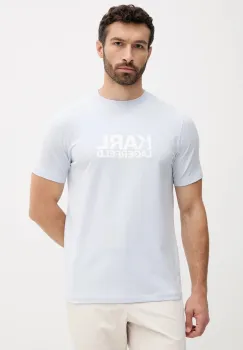 Karl Lagerfeld tricou culoarea turcoaz, cu imprimeu, 553235.755087 imagine