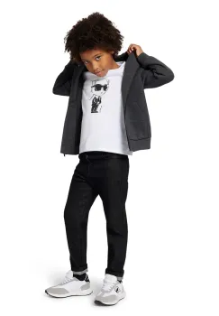 Karl Lagerfeld tricou de bumbac pentru copii culoarea alb, cu imprimeu, Z30957 imagine