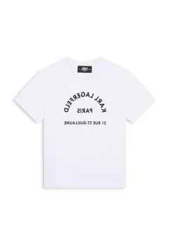 Karl Lagerfeld tricou de bumbac pentru copii culoarea alb, Z30205 imagine