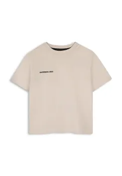 Karl Lagerfeld tricou de bumbac pentru copii culoarea bej, cu imprimeu, Z30964 imagine