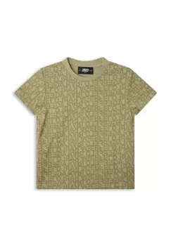 Karl Lagerfeld tricou de bumbac pentru copii culoarea verde, modelator imagine
