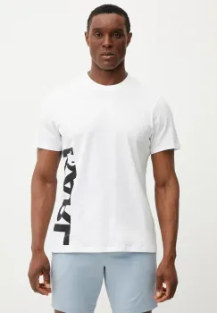 Karl Lagerfeld tricou din bumbac barbati, culoarea alb, cu imprimeu, A2M46038 imagine