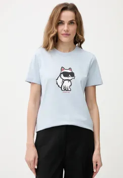 Karl Lagerfeld tricou din bumbac culoarea alb, A1W17128 imagine