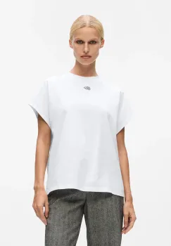 Karl Lagerfeld tricou din bumbac culoarea alb, A4W17039 imagine