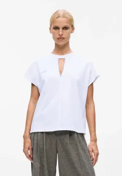 Karl Lagerfeld tricou din bumbac culoarea alb, A4W17046 imagine