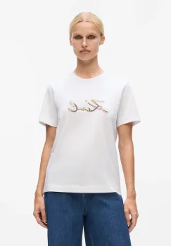 Karl Lagerfeld tricou din bumbac culoarea alb, A4W17052 imagine
